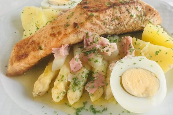 Asperges met zalm